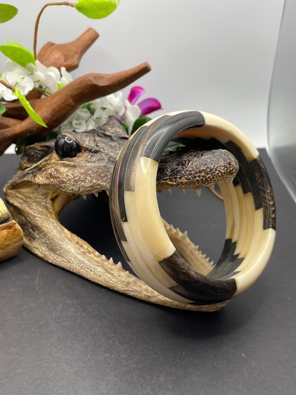 Bovine bone bangle vintage